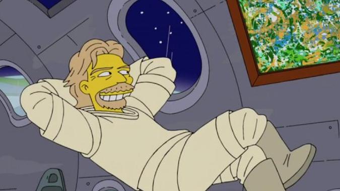 $!Un episodio de Los Simpson en 2014 en el que el millonario Richard Branson viajaba por su cuenta al espacio. Este hecho se volvió realidad en el 2021.