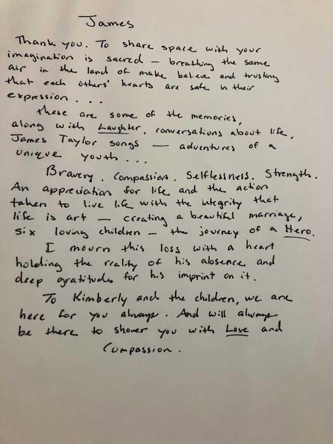 $!“Valentía. Compasión. Altruismo. Fortaleza”, escribió al describir al actor.