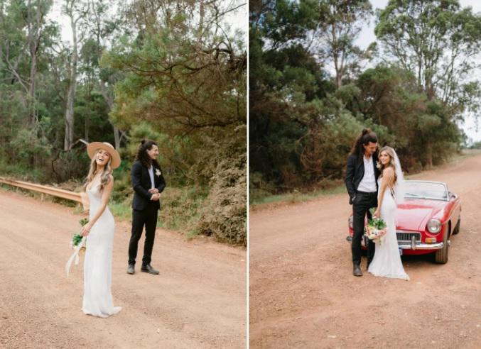 $!Alexa Witney y Kyle Bindon se casaron en una ceremonia intima en Australia. Fotos: Ella Kirby