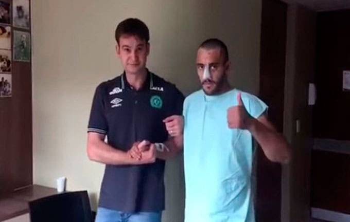 Alan Ruschel evidencia su mejoría en un video