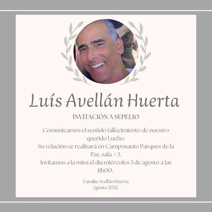$!Fallece expresentador de Ecuavisa Luis Avellán a los 58 años