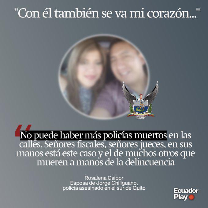 $!Formulan cargos contra presuntos asesinos del policía en Quito; viuda hace un pedido
