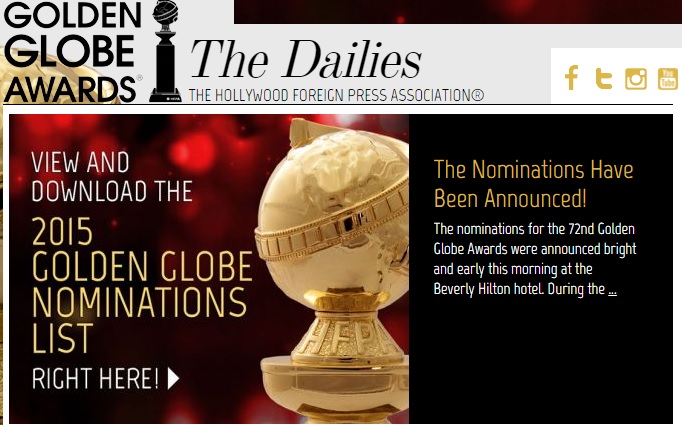 Lista de los nominados a los premios Globos de Oro