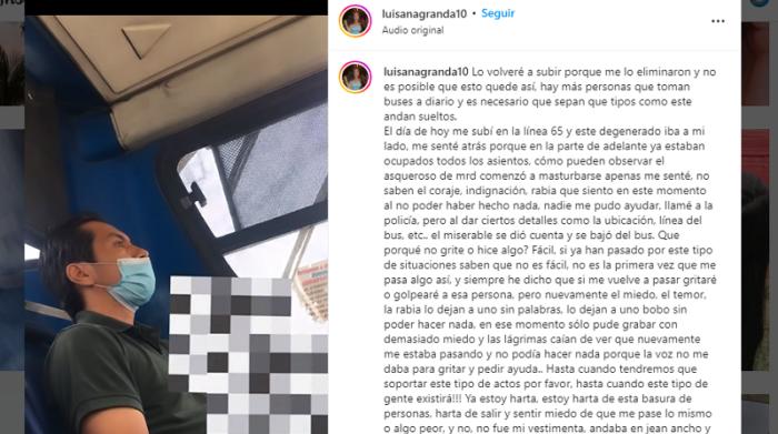 Joven denuncia acoso sexual a bordo de un bus en Guayaquil