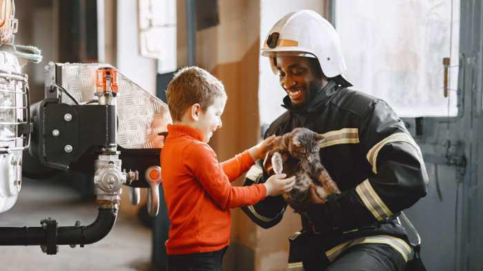 $!Los bomberos lograron capturar al felino
