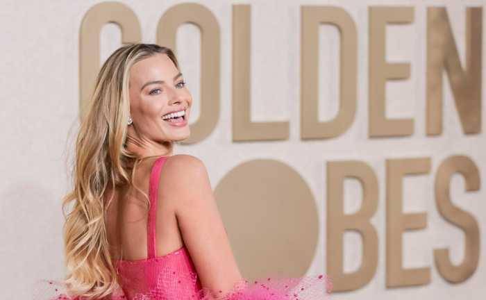Margot Robbie en la alfombra roja de los Golden Globes