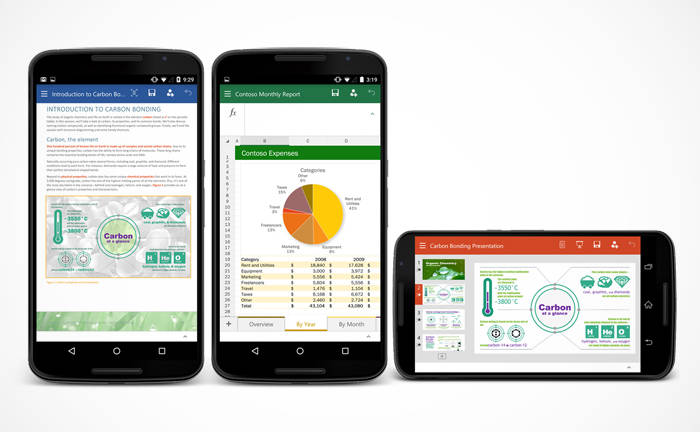 Microsoft permite acceso a Word, Excel y PowerPoint en smartphones Android