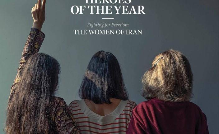 Imagen con la que la revista Time retrato la lucha de las mujeres iraníes.