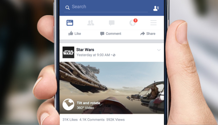 Facebook abre su plataforma a videos de 360º