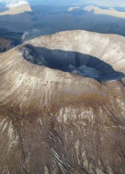 Volcán Puracé, en una toma aérea.