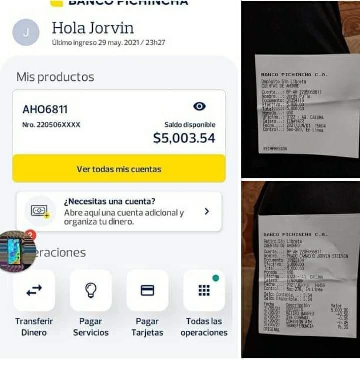 $!Joven ecuatoriano recibió depósito erróneo de USD 5 mil y decidió devolver el dinero