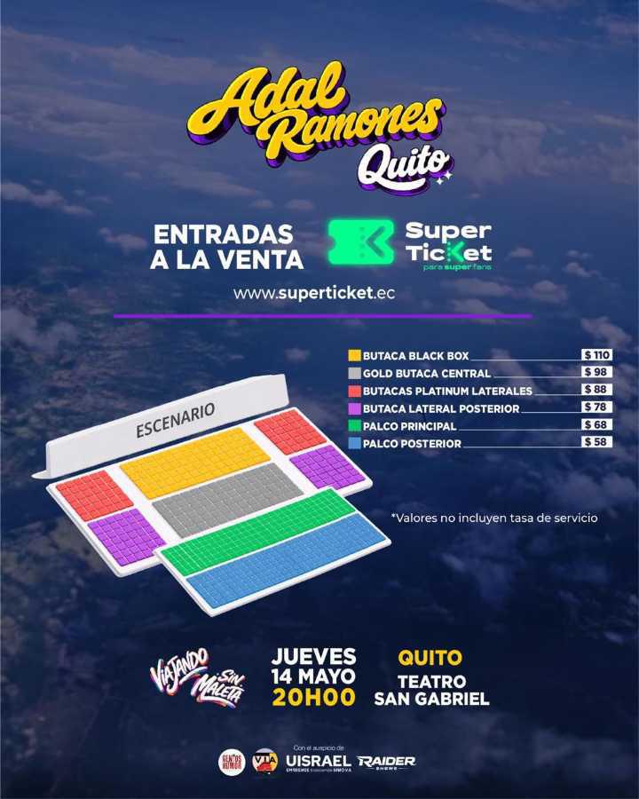 $!El espectáculo se realizará el 14 de mayo en el Teatro San Gabriel, Quito.