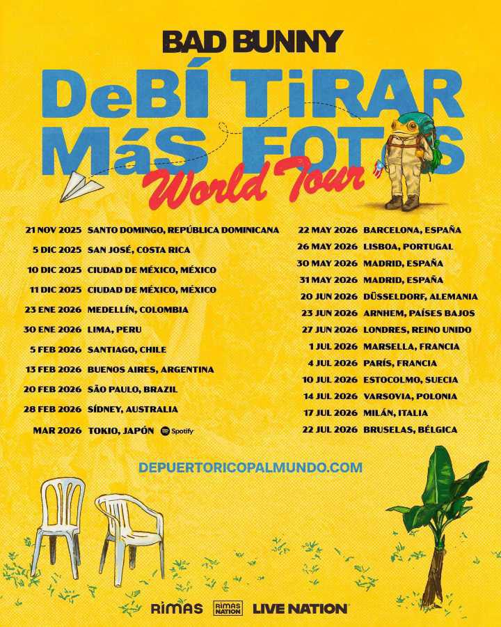 $!El artista puertorriqueño ofrecerá 21 conciertos en Puerto Rico y visitará países como Colombia, Argentina y Brasil, pero no Ecuador.