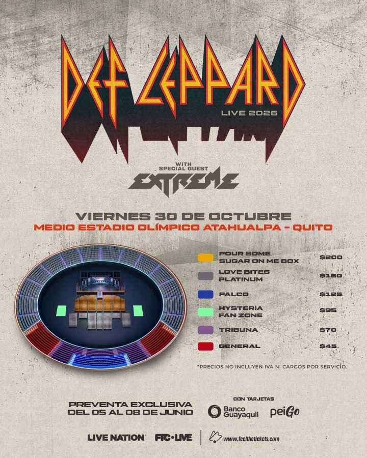 $!Los precios de las entradas van desde USD 45 a USD 200.