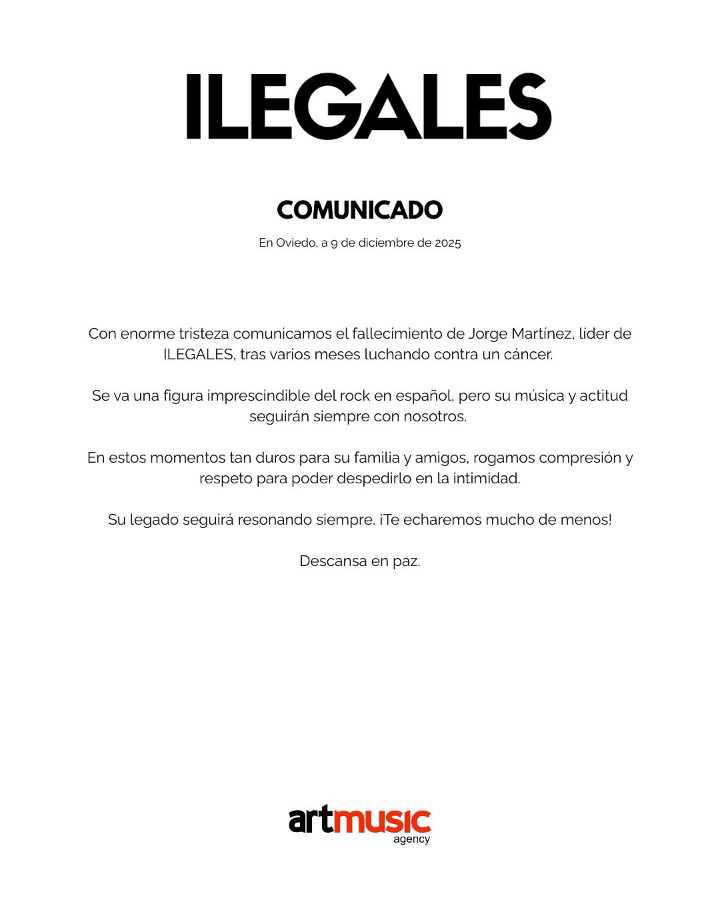 $!El artista murió luego de varios días hospitalizado.