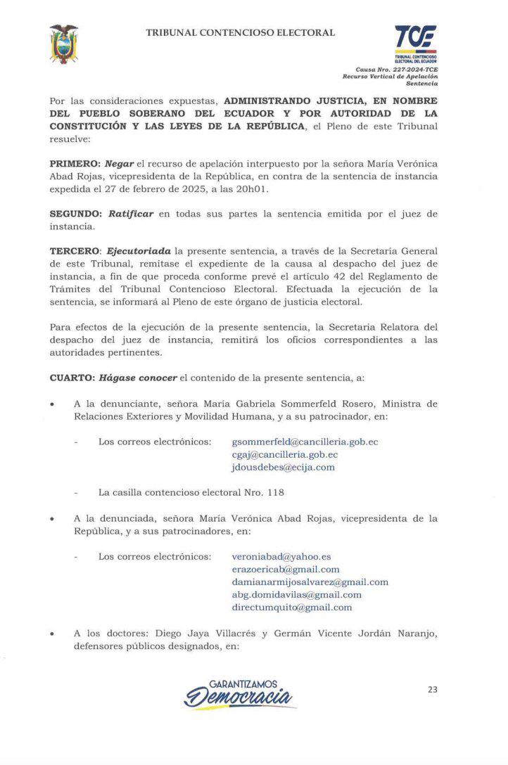 $!Resolución del TCE contra Abad.