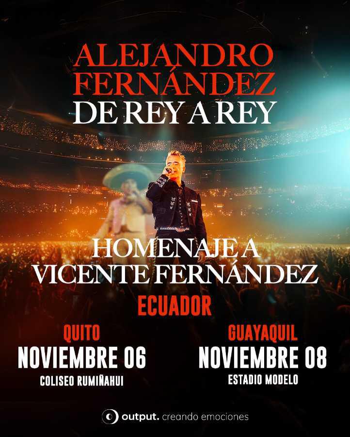 $!El show en Guayaquil marca el regreso de Alejandro tras más de siete años y revive su última presentación junto a su padre.