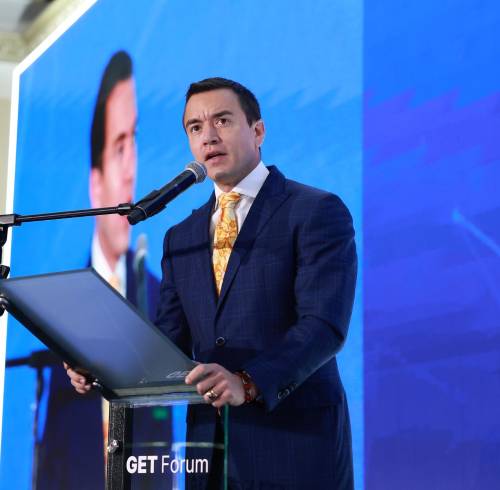 Con la presencia del presidente Daniel Noboa, se dio inicio al Foro Global de Emprendimiento y Tecnología para América Latina y el Caribe (GET Forum)