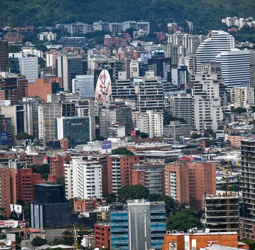 Esta vista aérea muestra la ciudad de Caracas el 5 de septiembre de 2025.