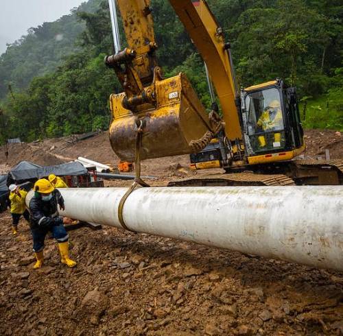Petroecuador transporta un promedio de 11.900 barriles diarios de crudo colombiano.