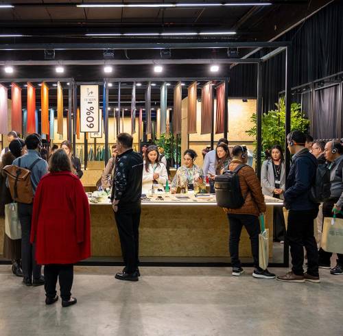 Uno de los espacios de la 34ª edición de Inspiramais, el salón de diseño e innovación de materiales para las industrias de la moda, calzado y confección de Brasil.