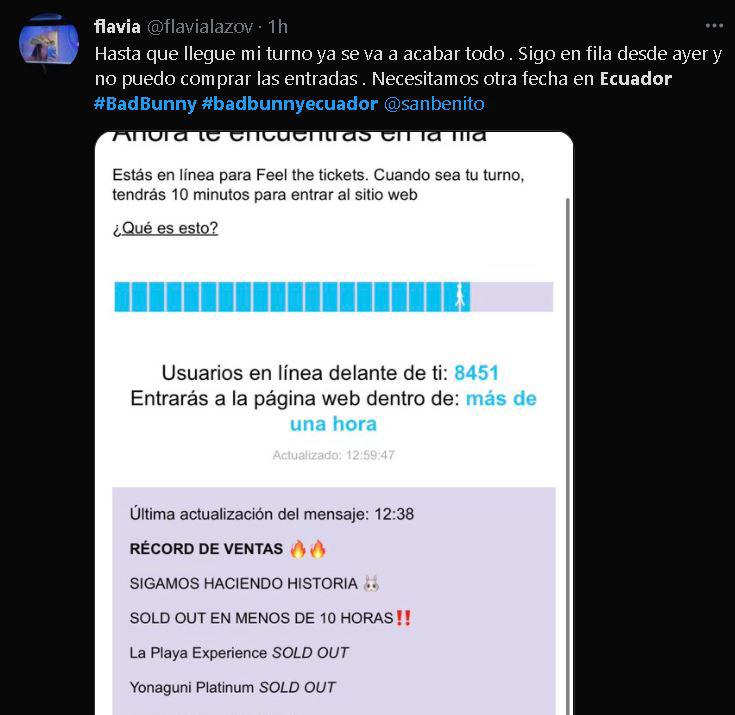$!Se agotan 5 localidades en preventa del concierto de Bad Bunny en Ecuador; piden segunda fecha