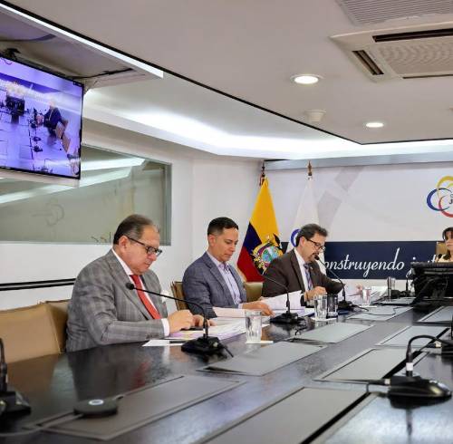 El Pleno del Consejo de la Judicatura, presidido por Mercedes Caicedo.