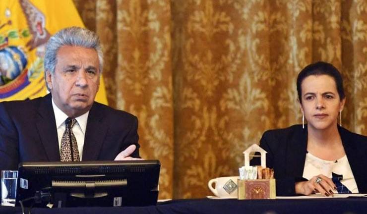 Moreno ratificó su apoyo a la Ministra de Gobierno, María Paula Romo