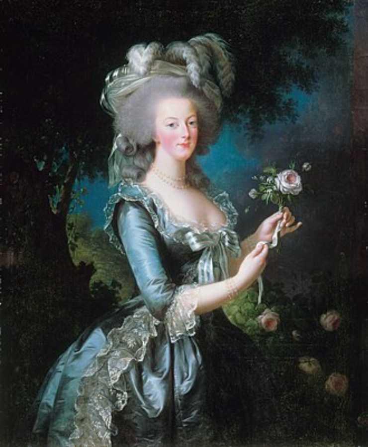 $!María Antonieta con una rosa (1783), Obra de Élizabeth, pintura al óleo, formaba parte de la cámara de la Reina María Antonieta de Francia
