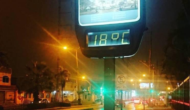 Una fotografía que muestra la temperatura en Ecuador.