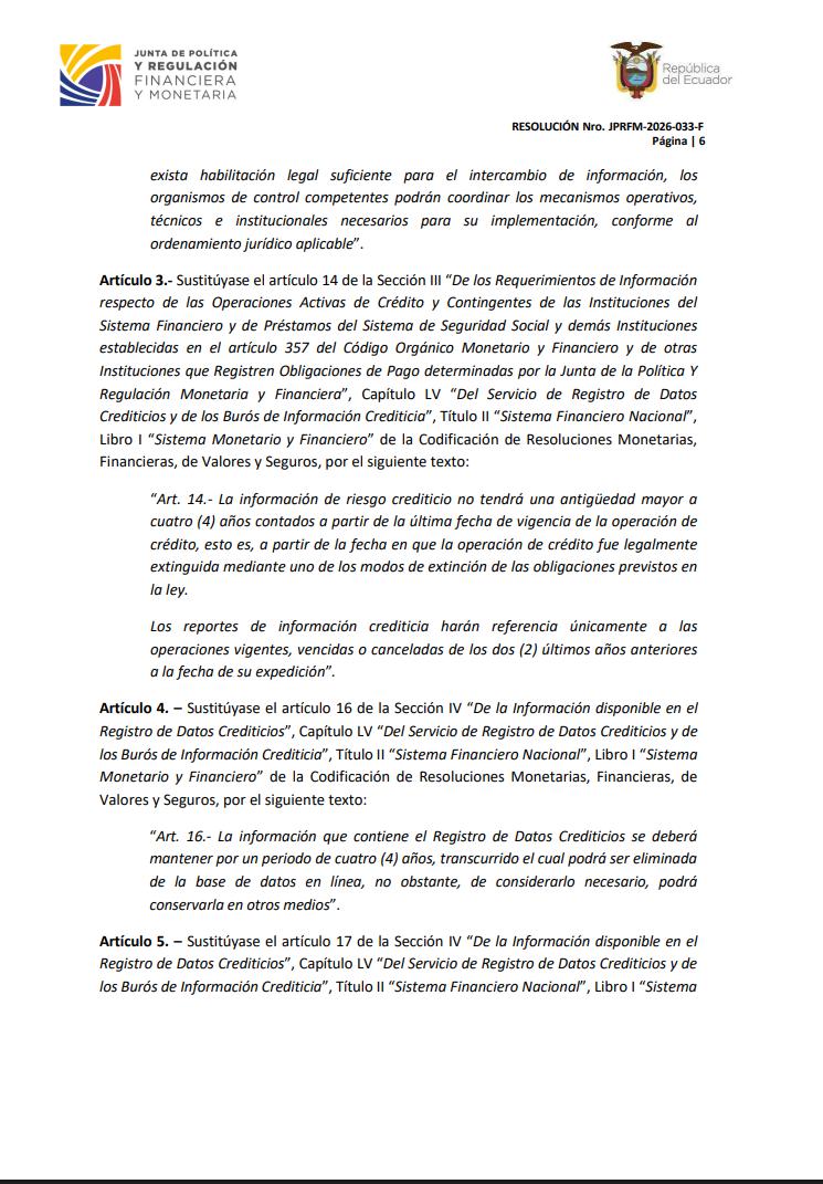 $!Extracto de la resolución JPRFM-2026-033-F.