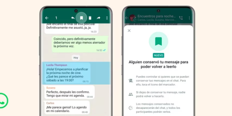 WhatsApp notificará cuando un contacto guarda los mensajes como favoritos