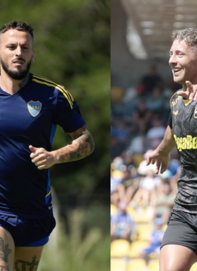 Darío Benedetto (izq.), Nicolás Johansen (der.)