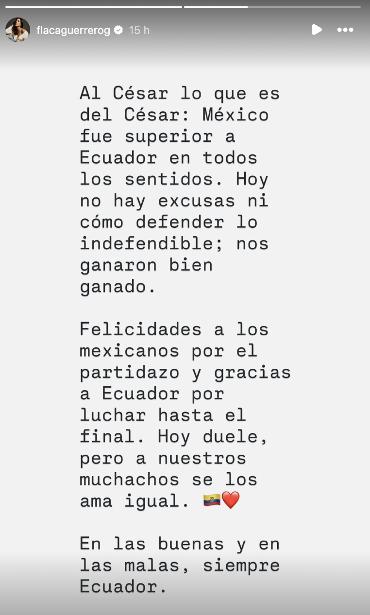 $!La comunicadora reconoció que México fue superior y descartó cualquier excusa tras la derrota ecuatoriana.