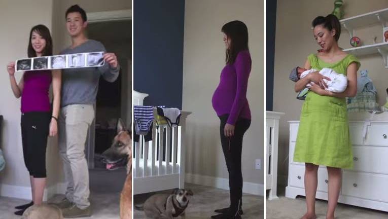 Una mujer muestra su embarazo en un video de solo 90 segundos