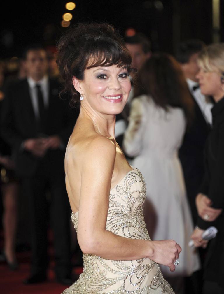 $!FILE - Helen McCrory arrives at the world premiere of Skyfall in London on Oct. 23, 2012. McCrory, who starred in the television show “Peaky Blinders” and the “Harry Potter” movies, has died. She was 52 and had been suffering from cancer. Her husband, actor Damian Lewis, said Friday that McCrory died “peacefully at home” after a heroic battle with cancer.” (Photo by Stewart Wilson/Invision/AP, File)