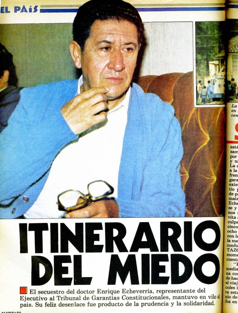 $!Enrique Echeverría Gavilanez falleció a los 95 años; así contó Vistazo su secuestro en 1986
