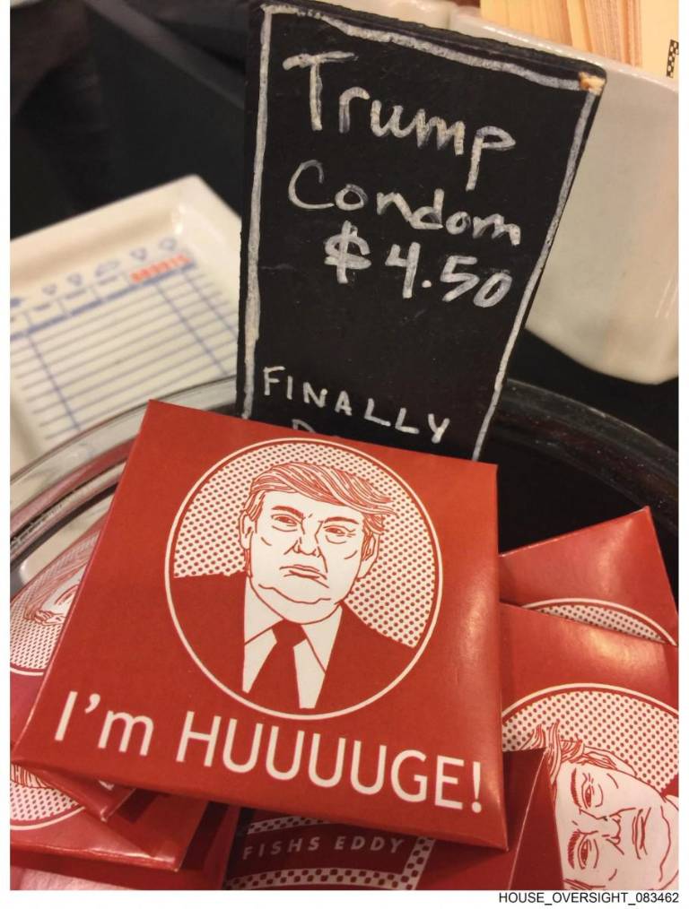 $!Condones con la imagen de Donald Trump.