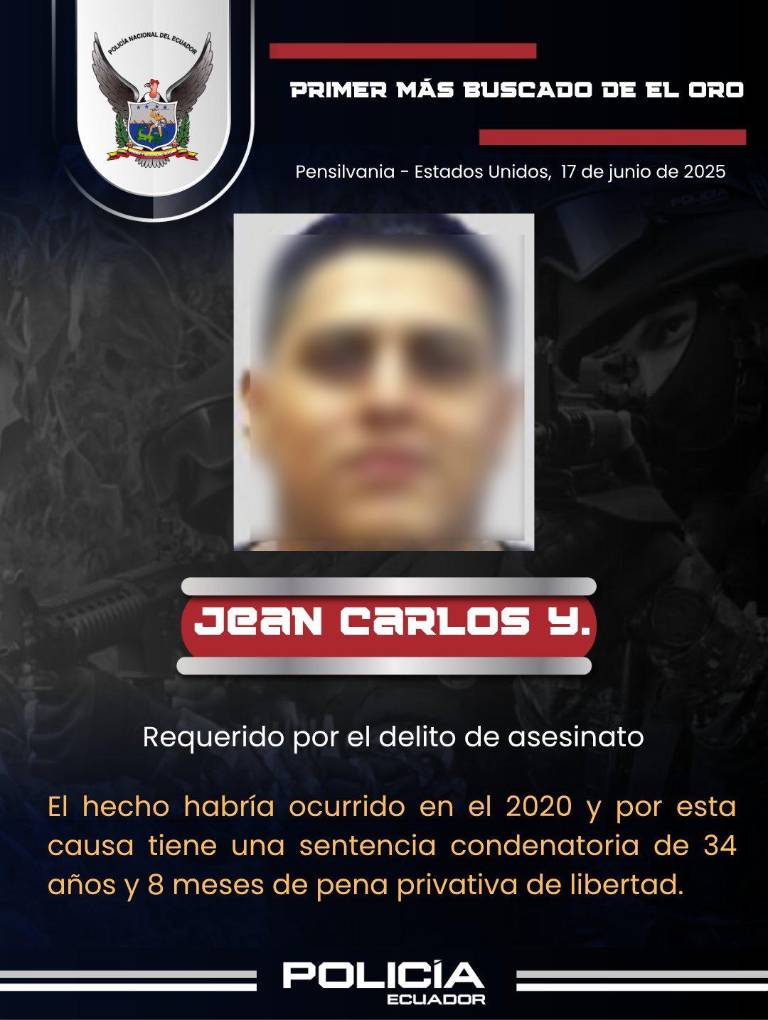 $!Capturan en Estados Unidos a dos de los prófugos más buscados de Ecuador por el delito de asesinato