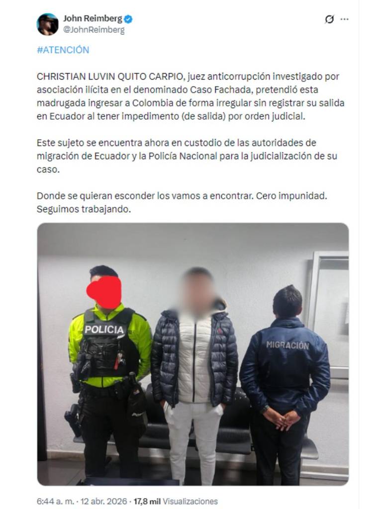 $!El ministro Reimberg identificó al juez como Christian Q.