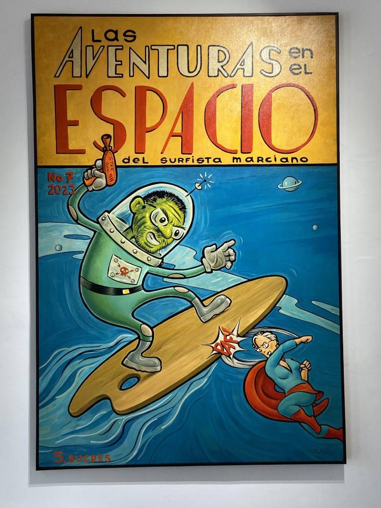 $!Comics - Velarde recrea los comics de su niñez autorretratándose como superhéroe.