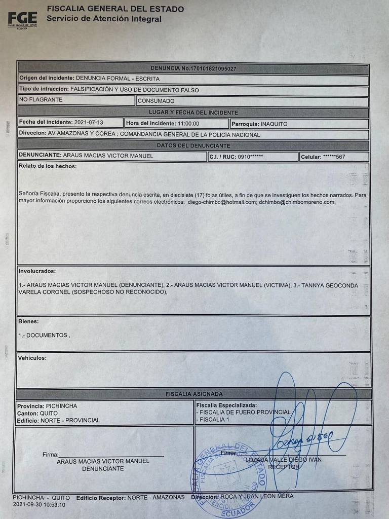 $!Victor Araus denuncia a la comandante de Policía, Tannya Varela, por presunta falsificación para su cese