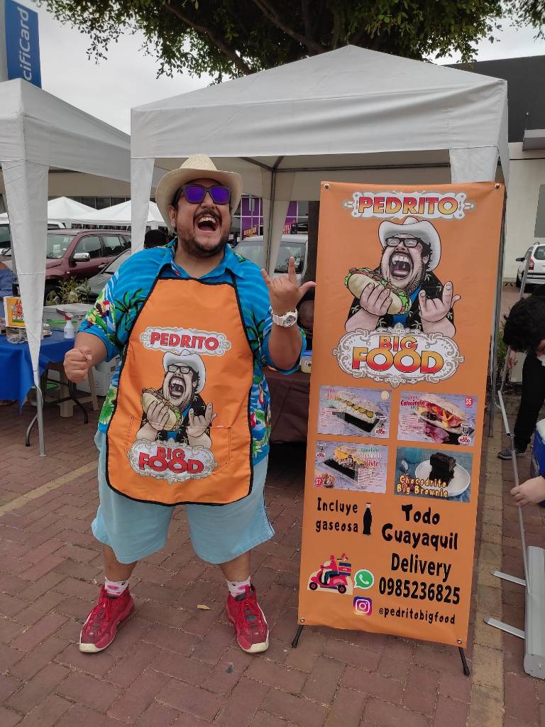 $!Pedrito Jr se autodenomina entusiasta de la comida. Antes de la pandemia apostó por sus propias creaciones y presentó Pedrito Big Food, la marca de sánduches gigantes que ha desarrollado junto con su socio Francisco Loor.