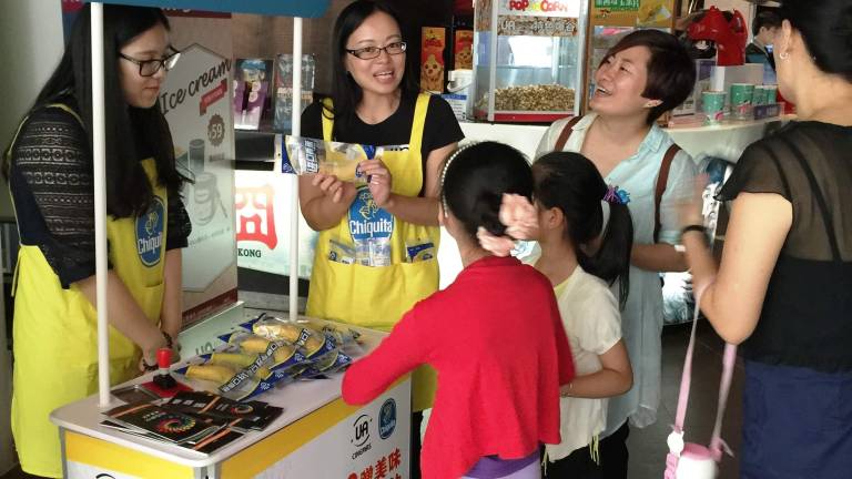 Banano ecuatoriano en el estreno de los “Minions” en Shenzhen