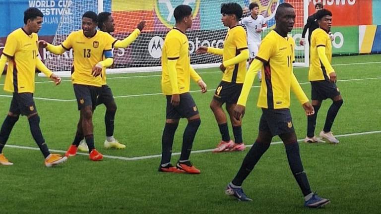 Jugadores de Ecuador durante el Mundial Sub-15.