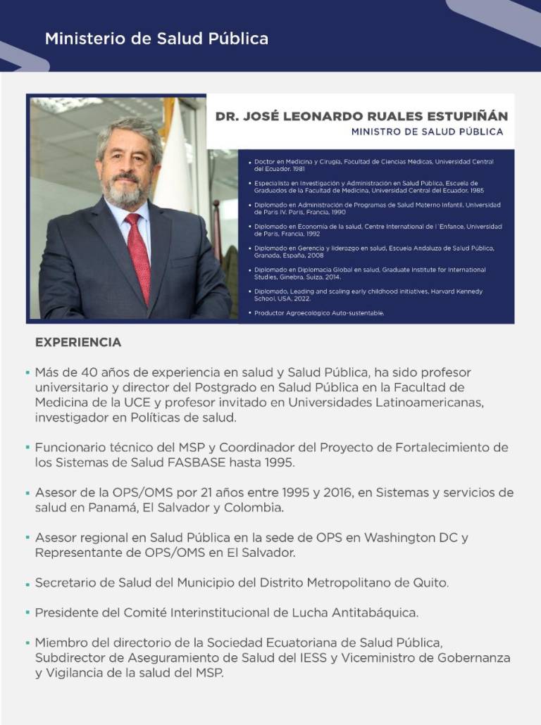 $!Las 5 grandes estrategias de José Ruales para recuperar el sistema de Salud de Ecuador
