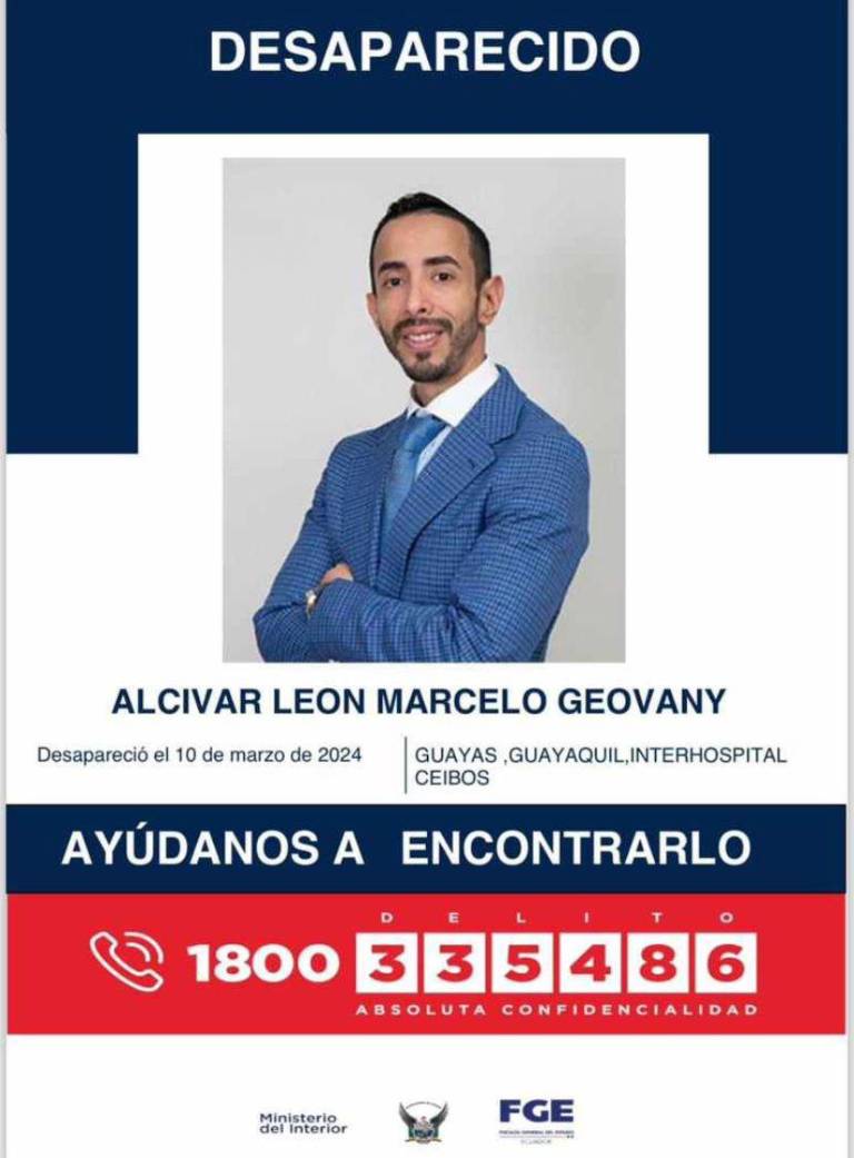 $!Médico Marcelo Alcívar habría dejado una carta para sus familiares: esta es la hipótesis sobre la causa de su muerte