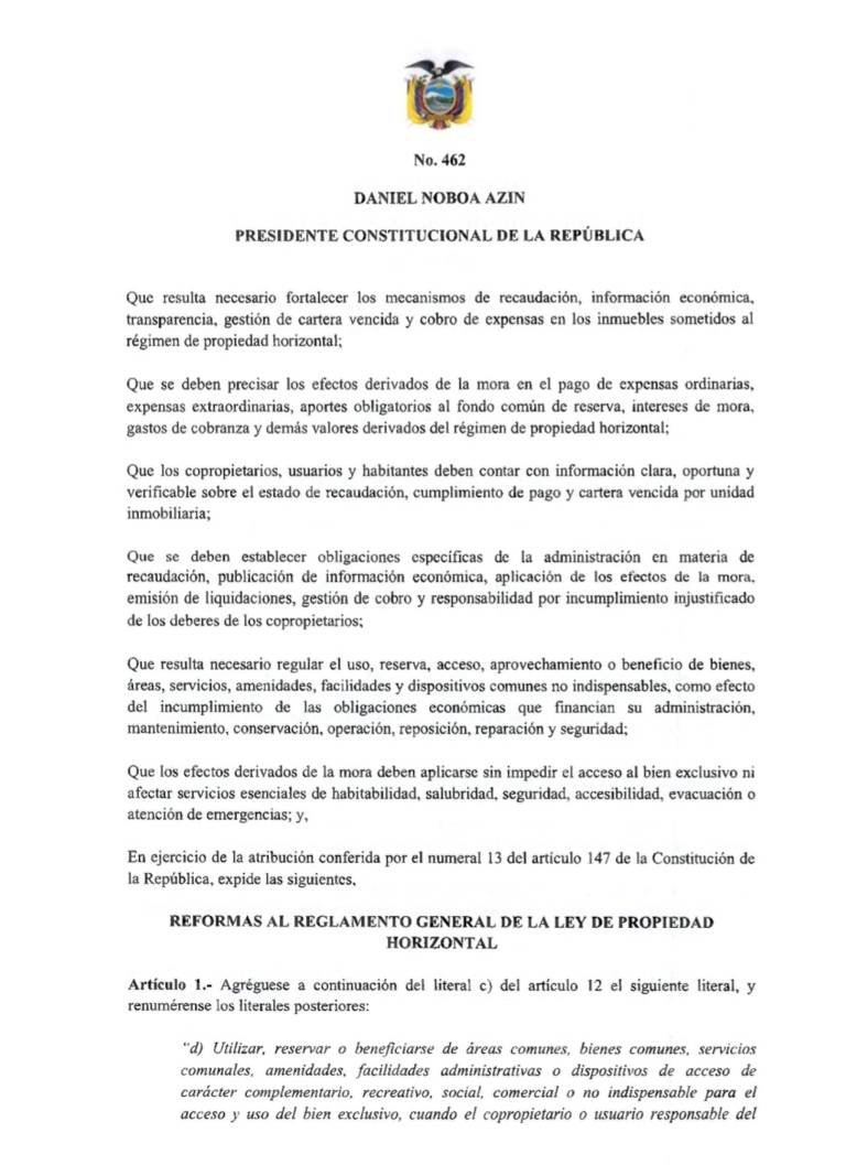 $!Decreto ejecutivo 462, suscrito el 31 de julio de 2026.