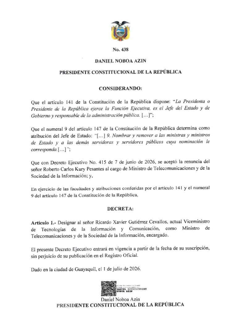 $!Decreto Ejecutivo 438.
