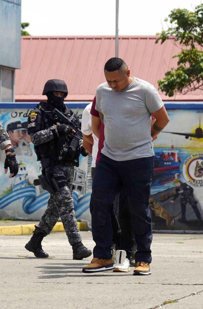 $!Gómez Quinda bajo custodia policial tras ser capturado en enero de este año.